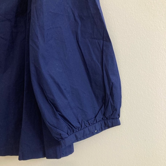 Gap Off Shoulder Top Size S Navy Blue Back Buttons Cotton NWT - Picture 4 of 6